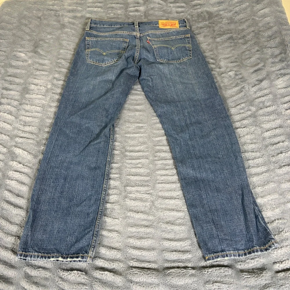 Levis 559 Mens Relaxed Straight Leg Jeans Medium Wash Blue 31x30 Cotton AQ494